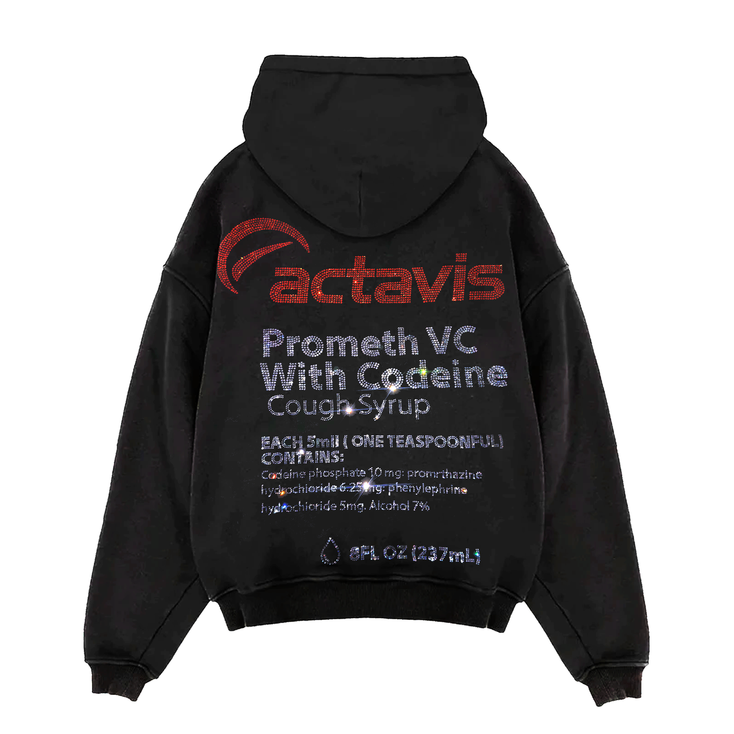 Actavis Logo Rhinestone Hoodie